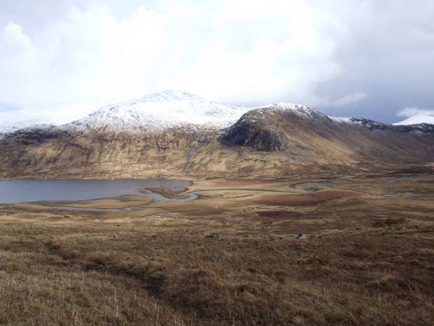 Walk up Chno Dearg and Stob Coire Sgriodain from Loch Ossian