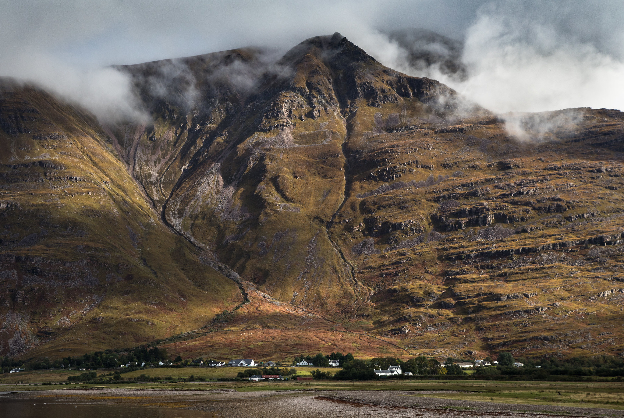 Liathach towers over Torridon village